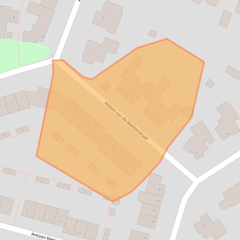 Kaart van postcodegebied 5671DJ.