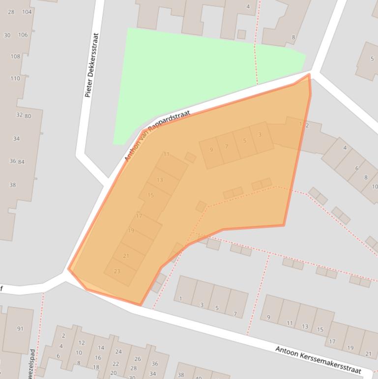 Kaart van postcodegebied 5671DK.