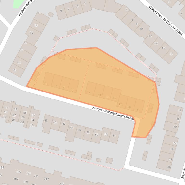 Kaart van postcodegebied 5671DP.