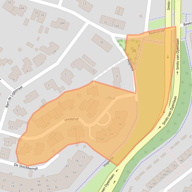 Kaart van postcodegebied 5671DS.