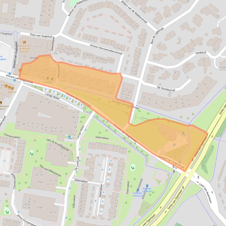 Kaart van postcodegebied 5671DT.