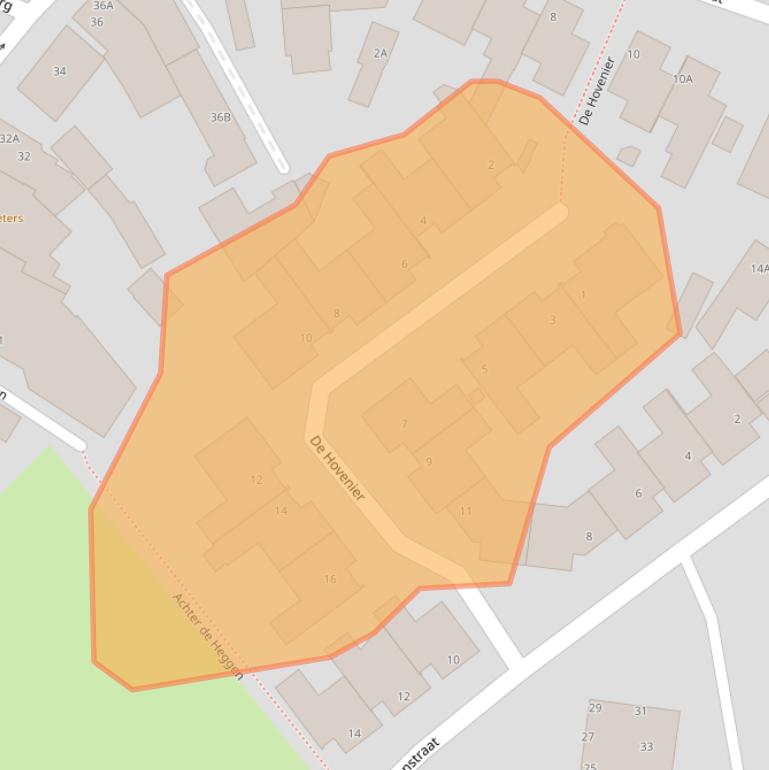 Kaart van postcodegebied 5671DZ.