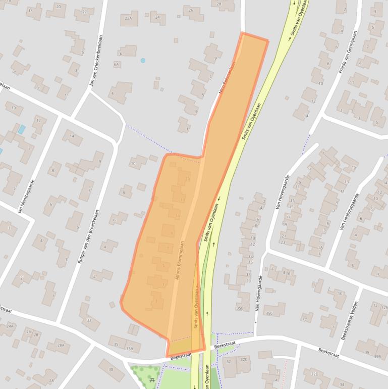 Kaart van postcodegebied 5671EG.