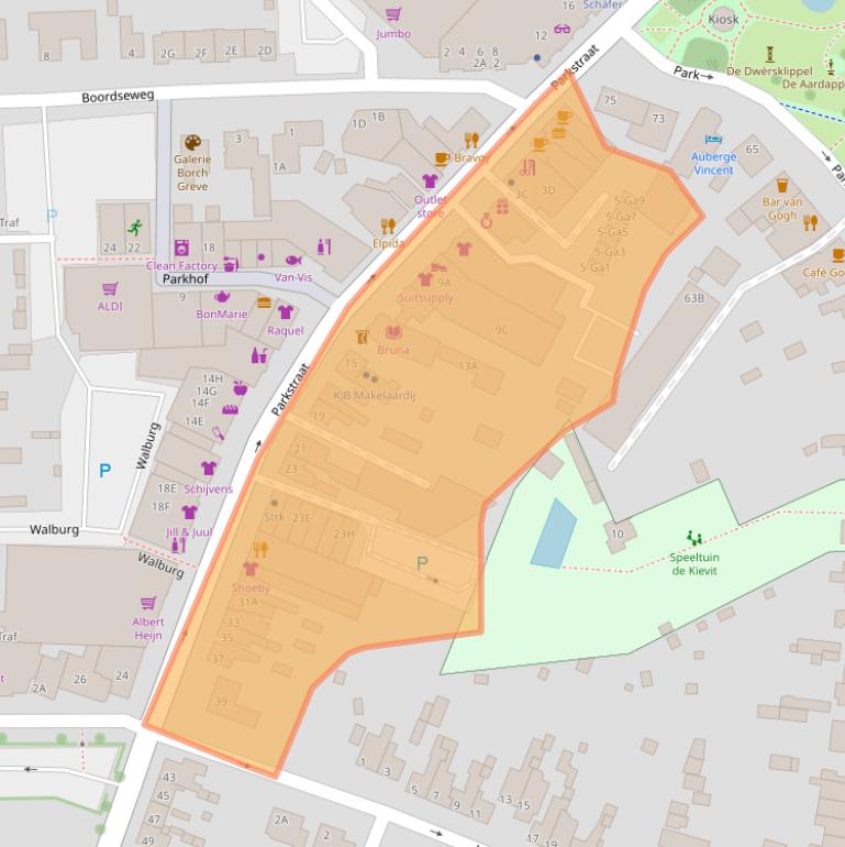 Kaart van postcodegebied 5671GD.