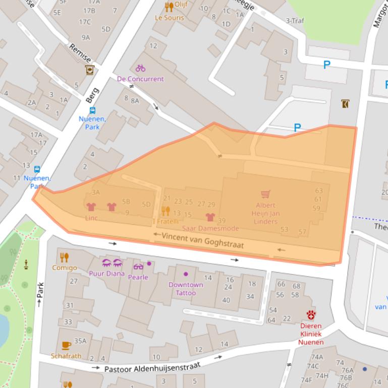 Kaart van postcodegebied 5671GW.