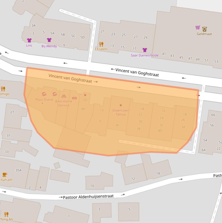 Kaart van postcodegebied 5671GX.