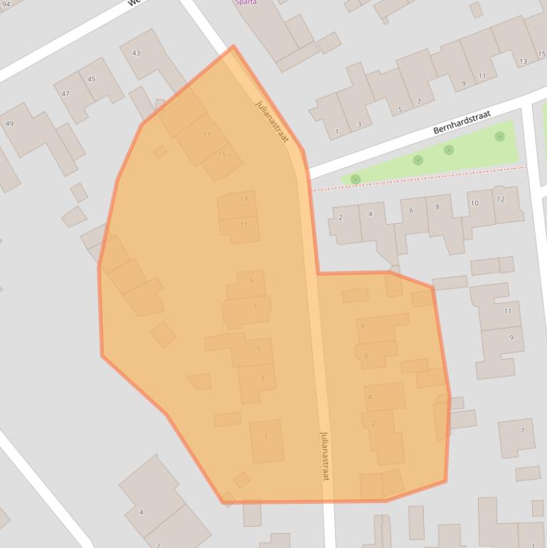 Kaart van postcodegebied 5671JA.