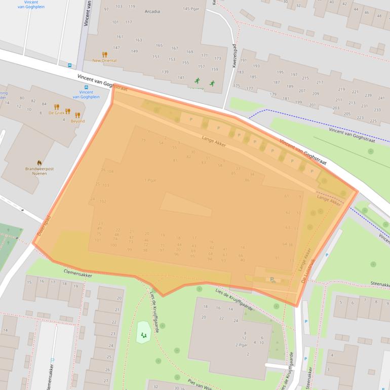 Kaart van postcodegebied 5671LA.