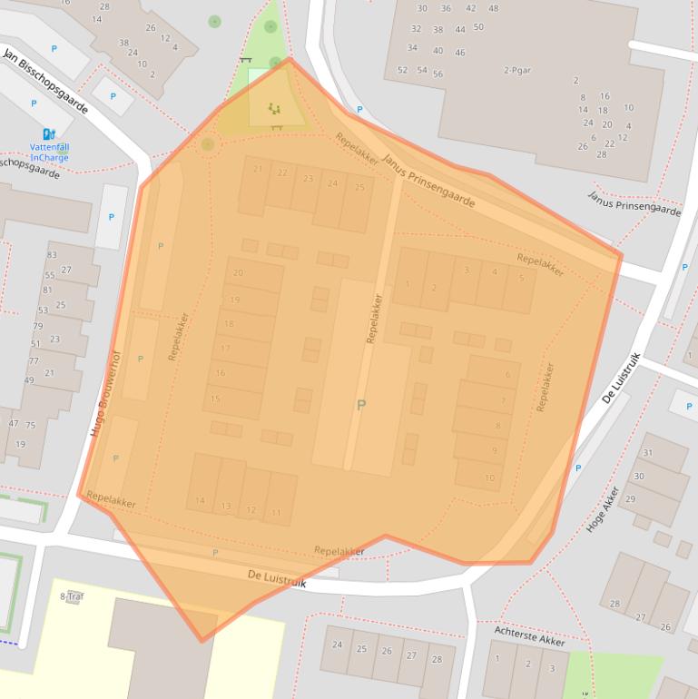 Kaart van postcodegebied 5671LC.