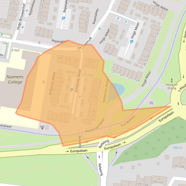 Kaart van postcodegebied 5671LG.