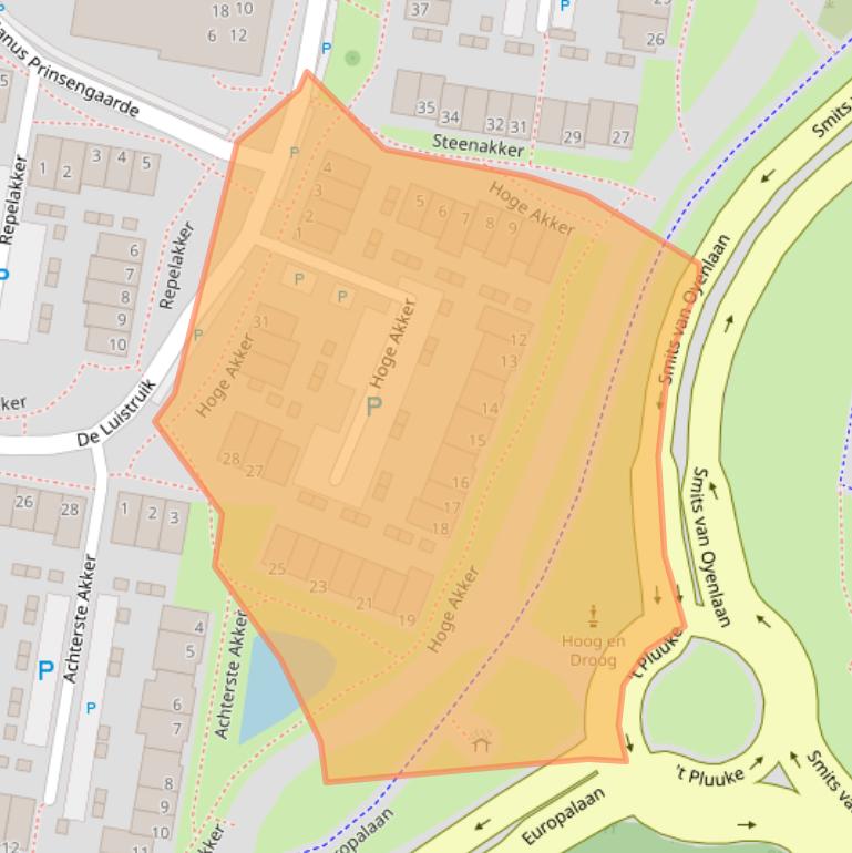 Kaart van postcodegebied 5671LR.