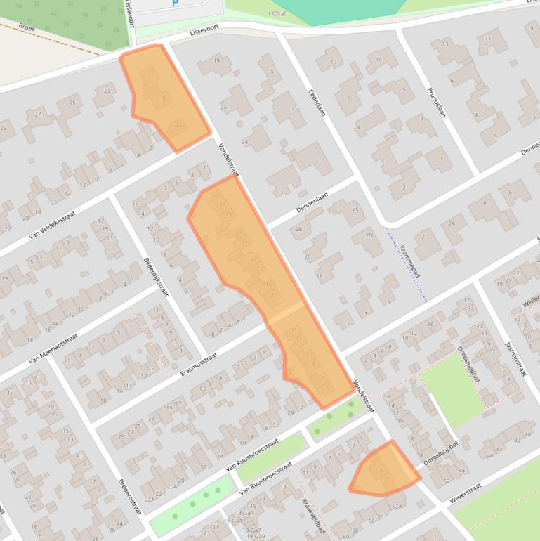 Kaart van postcodegebied 5671VA.