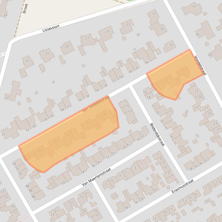 Kaart van postcodegebied 5671VC.