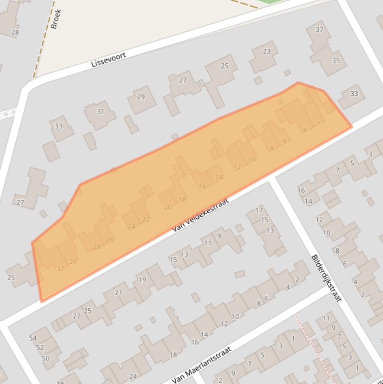 Kaart van postcodegebied 5671VD.