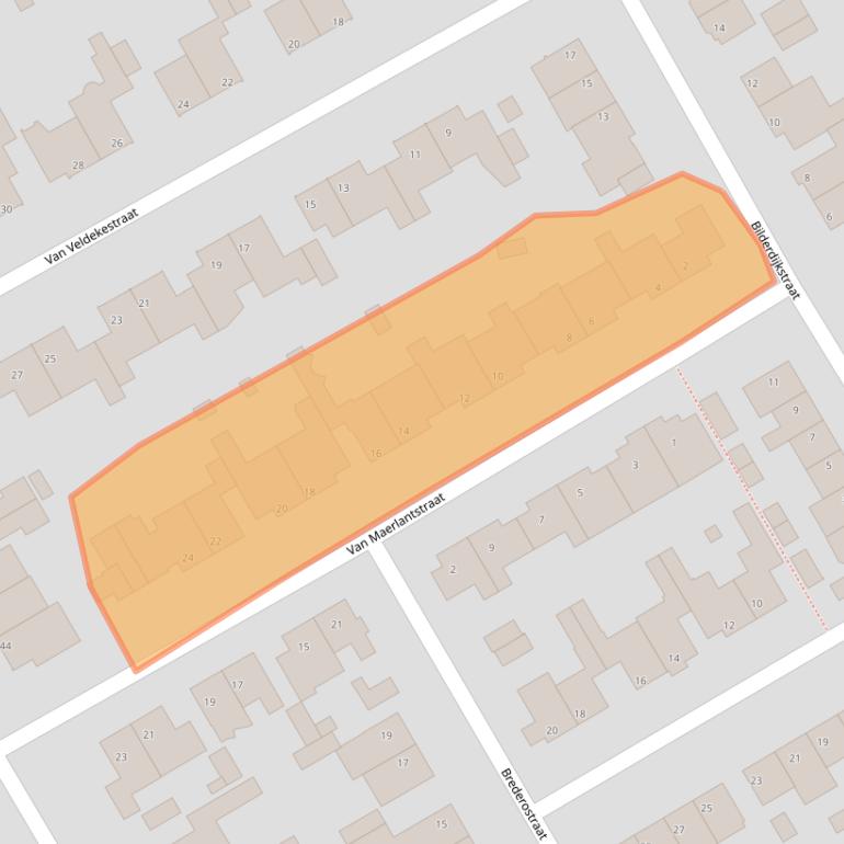 Kaart van postcodegebied 5671VM.