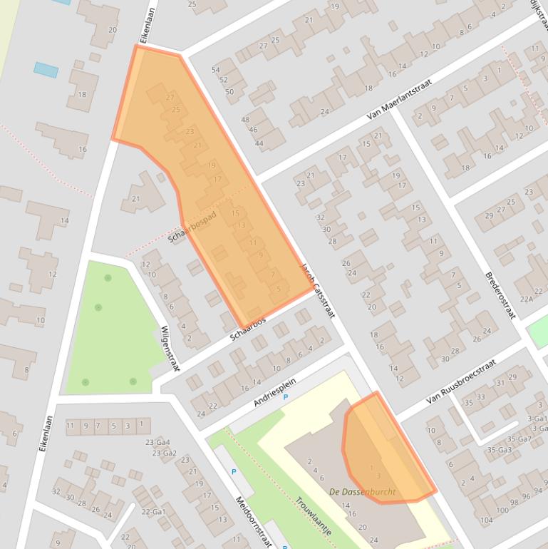 Kaart van postcodegebied 5671VP.