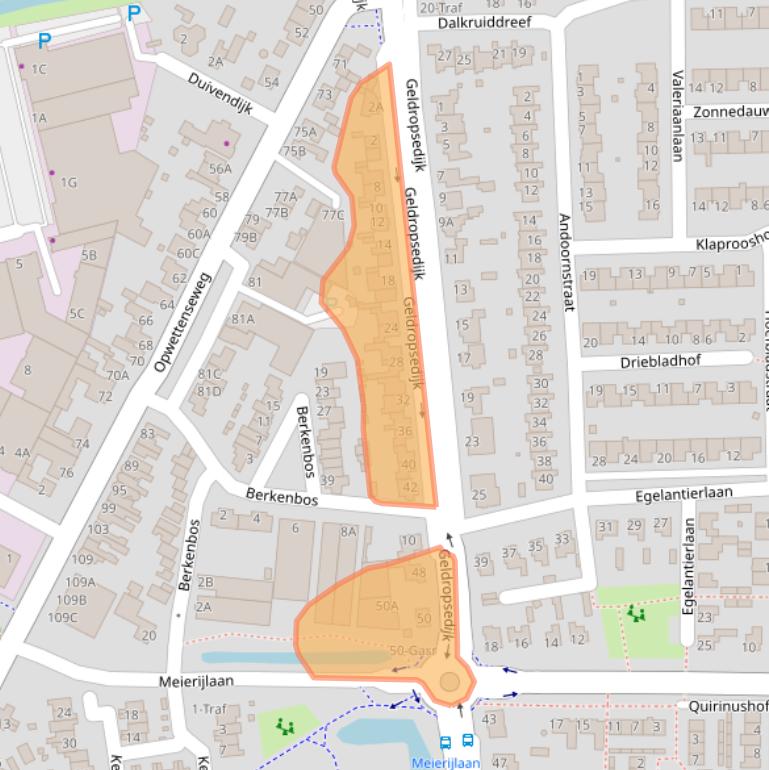 Kaart van postcodegebied 5672AC.