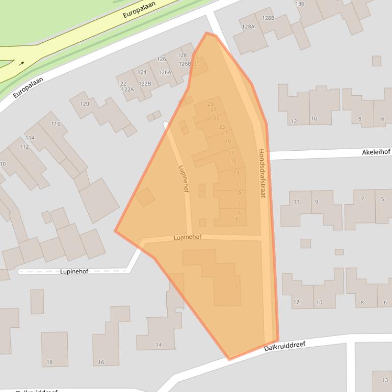 Kaart van postcodegebied 5672BB.