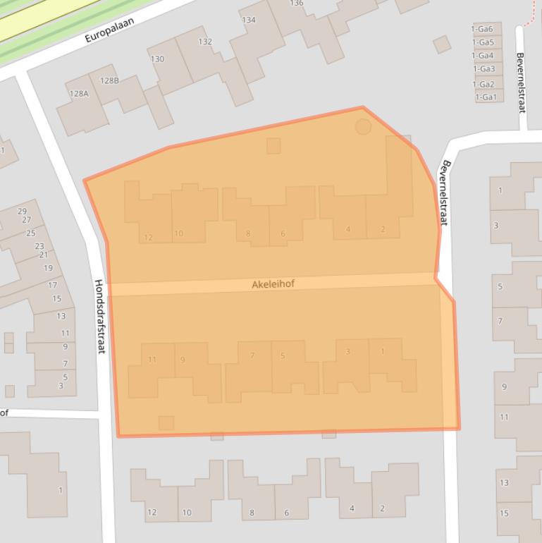 Kaart van postcodegebied 5672BC.