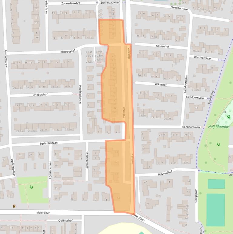 Kaart van postcodegebied 5672BJ.