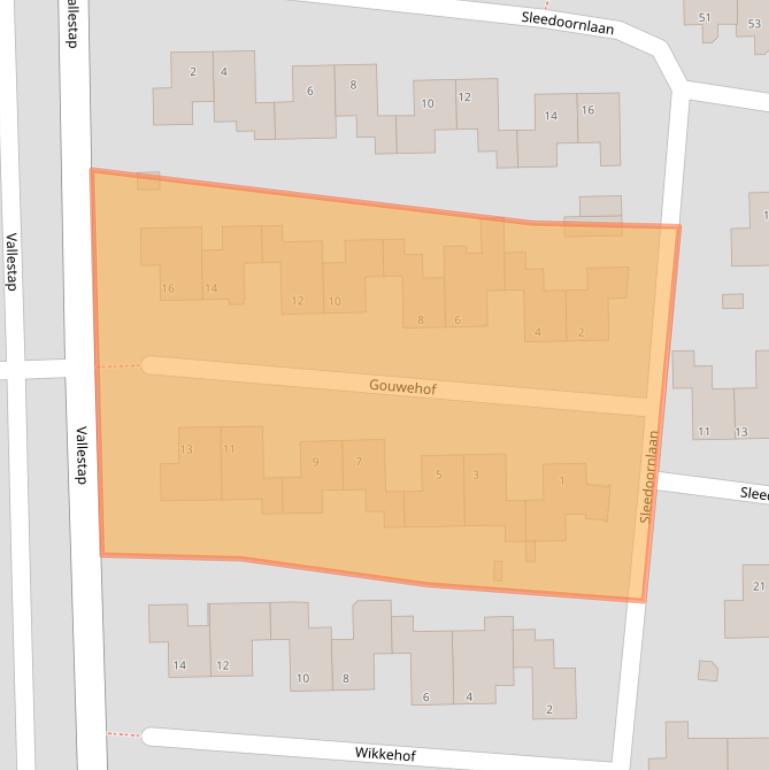 Kaart van postcodegebied 5672BR.