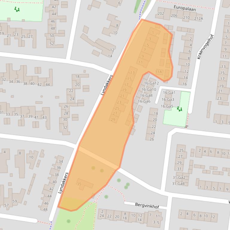 Kaart van postcodegebied 5672CA.