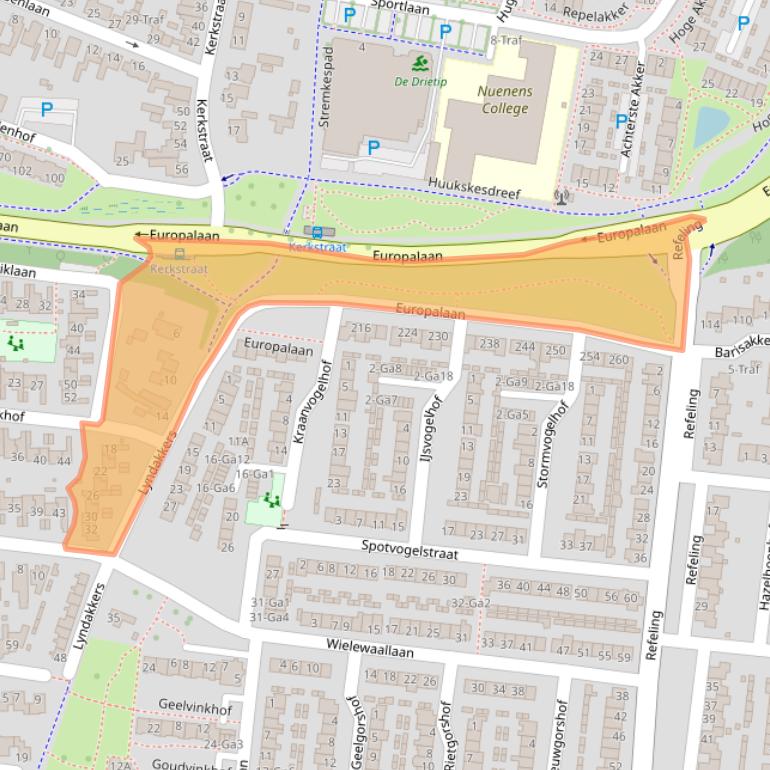 Kaart van postcodegebied 5672CB.