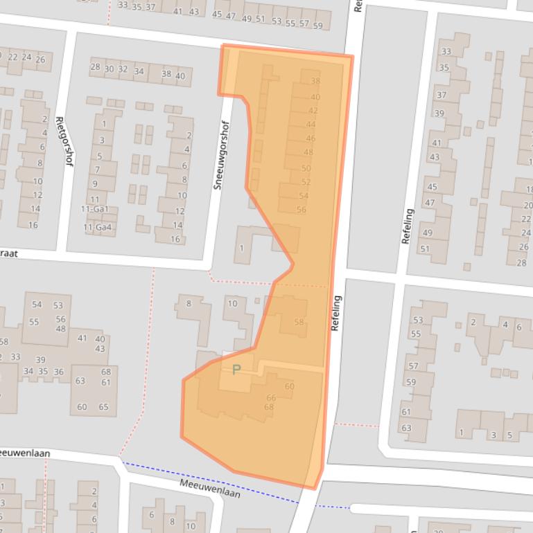 Kaart van postcodegebied 5672CK.