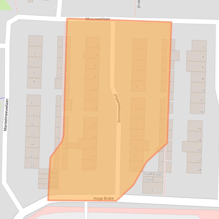 Kaart van postcodegebied 5672EB.