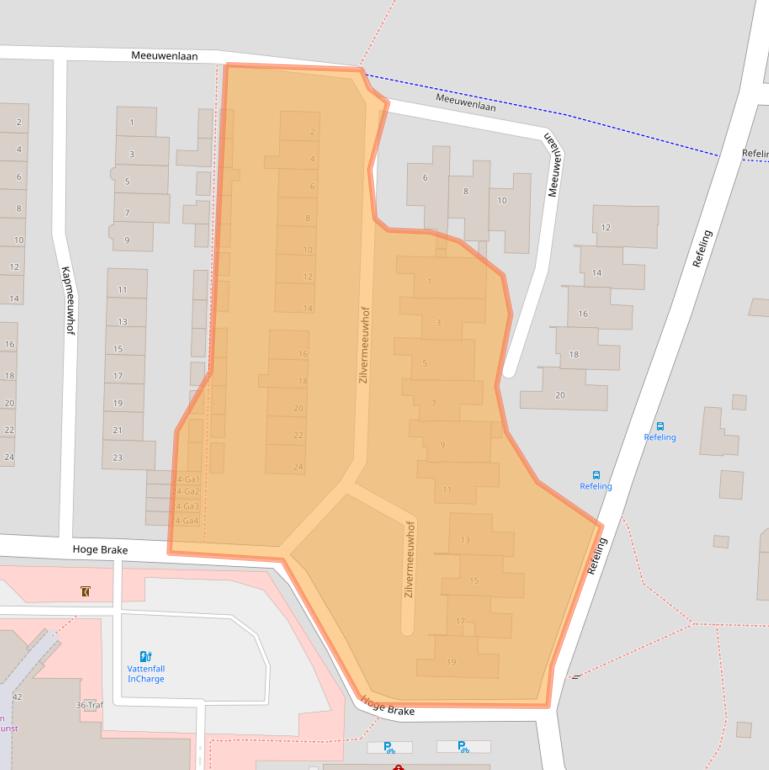 Kaart van postcodegebied 5672ED.