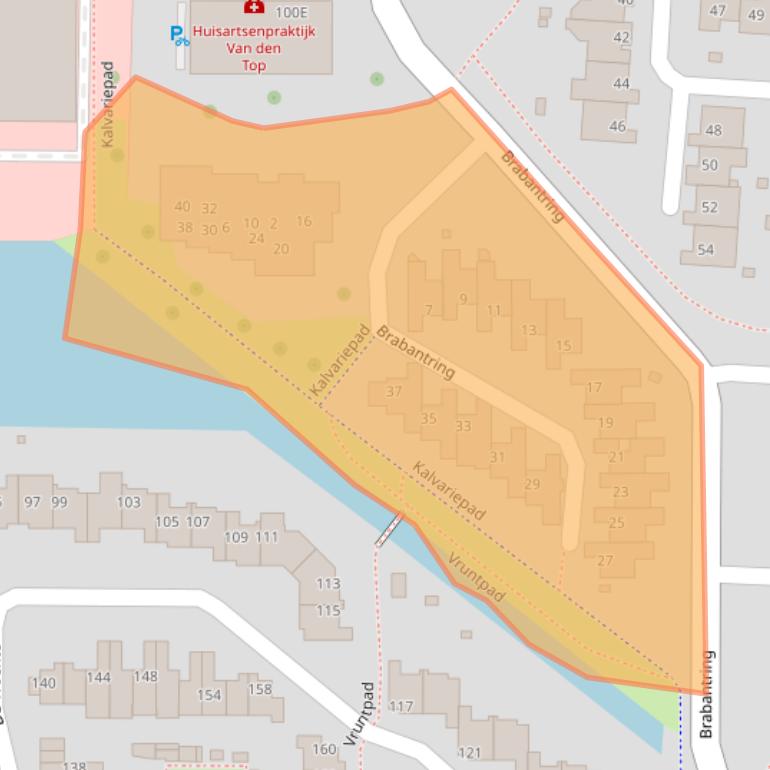 Kaart van postcodegebied 5672EE.