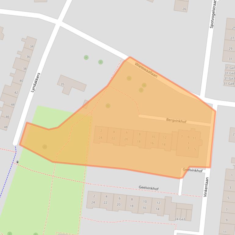 Kaart van postcodegebied 5672EP.