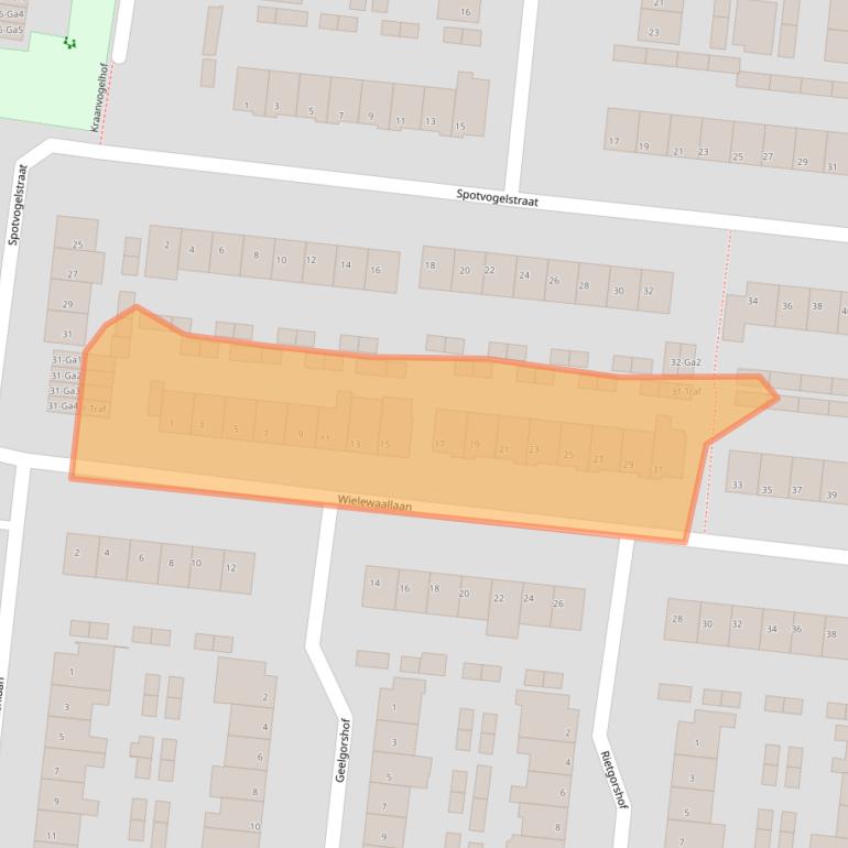 Kaart van postcodegebied 5672EW.