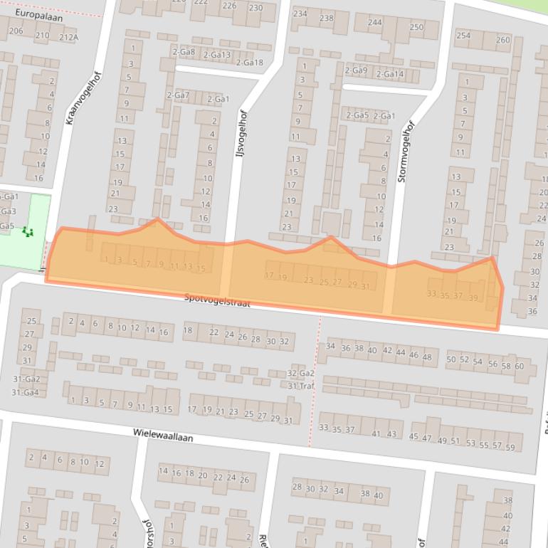 Kaart van postcodegebied 5672GA.