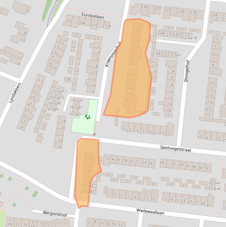 Kaart van postcodegebied 5672GD.