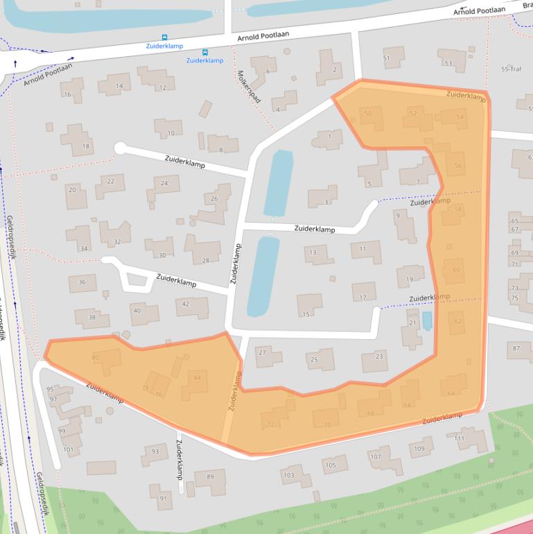 Kaart van postcodegebied 5672HE.