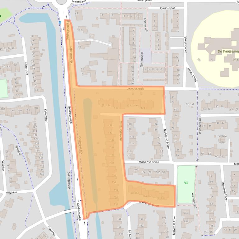 Kaart van postcodegebied 5672HP.