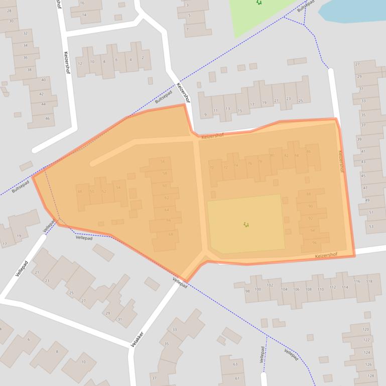 Kaart van postcodegebied 5672PB.