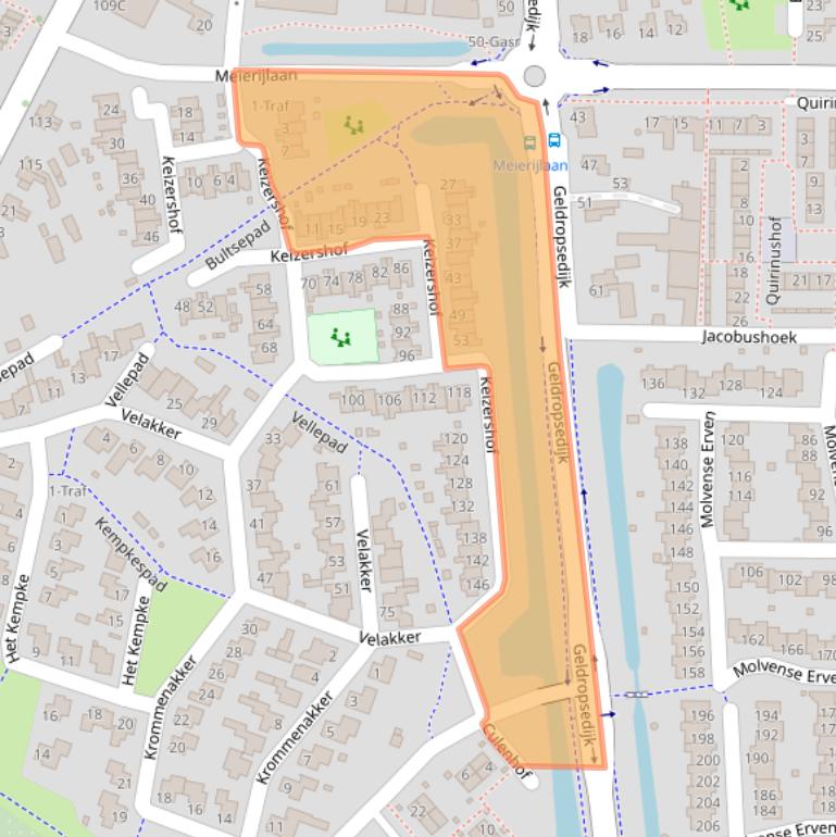 Kaart van postcodegebied 5672PD.