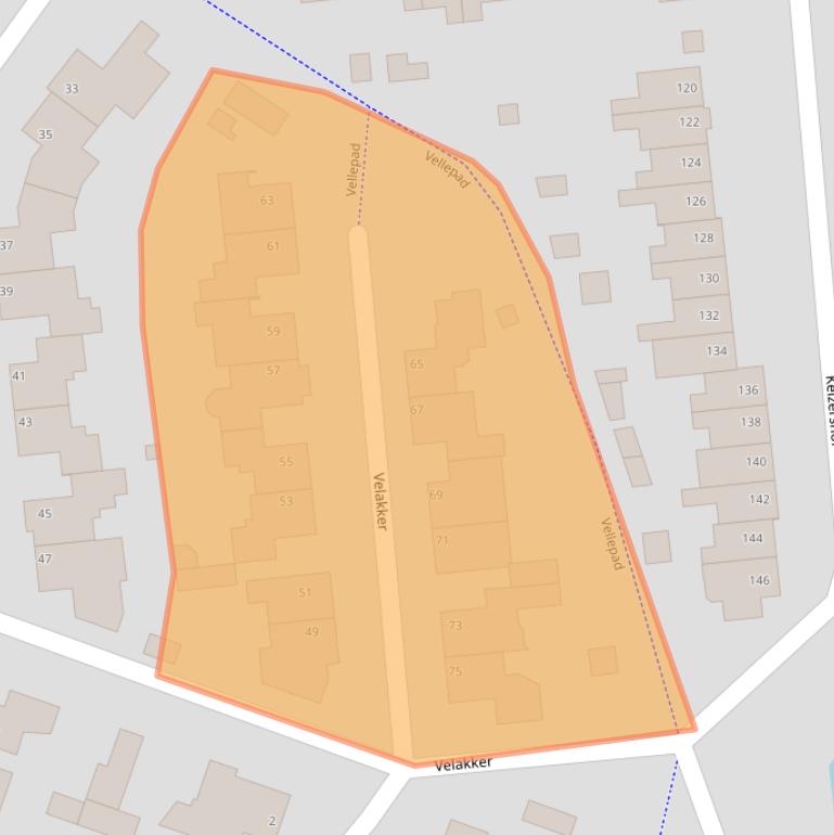 Kaart van postcodegebied 5672PG.