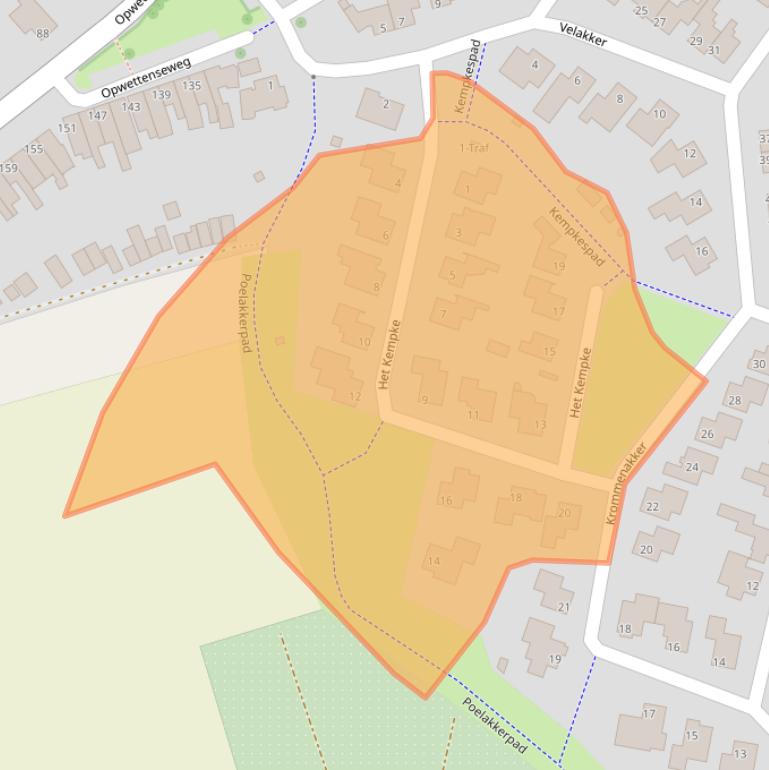 Kaart van postcodegebied 5672PL.