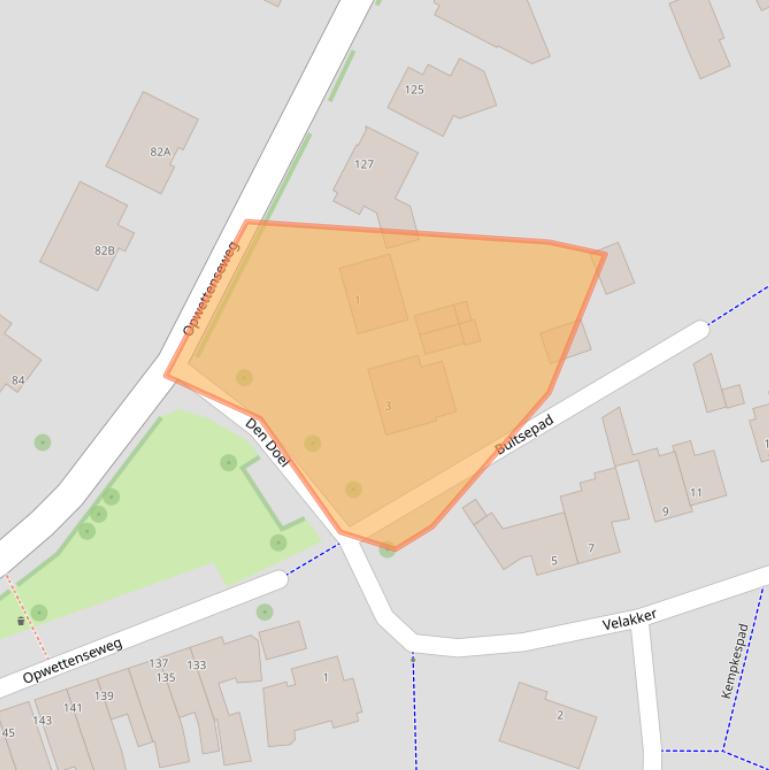 Kaart van postcodegebied 5672PM.