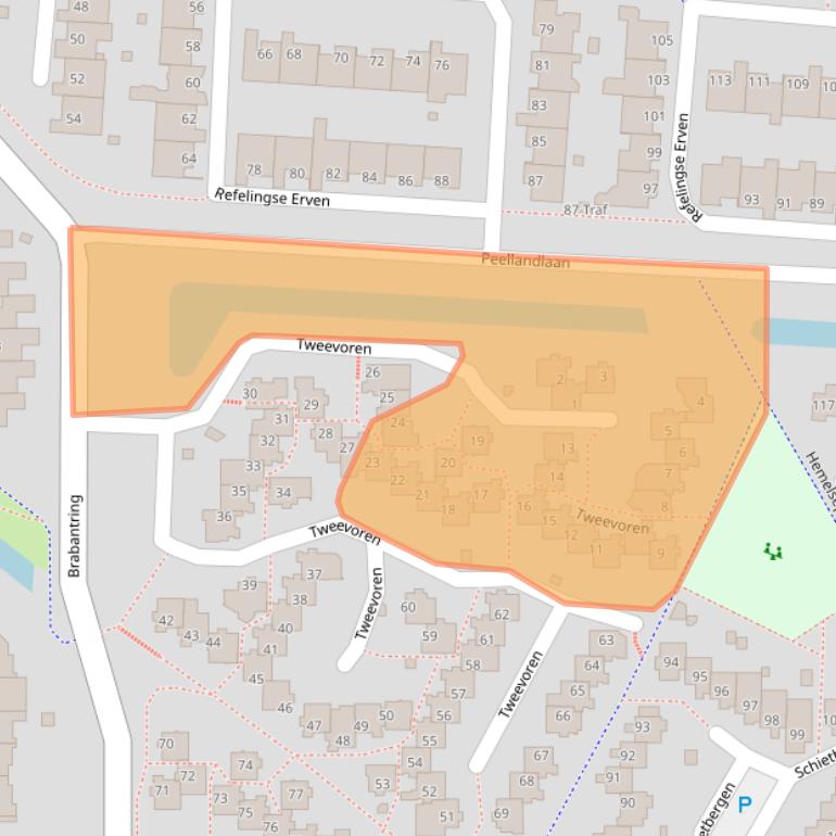 Kaart van postcodegebied 5672SB.