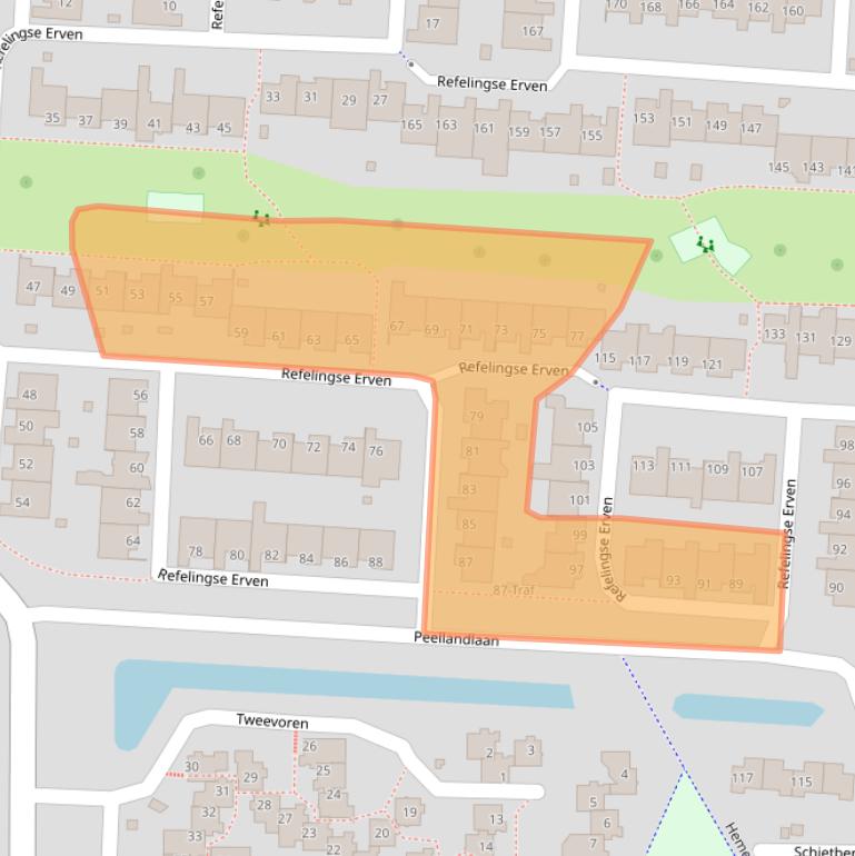 Kaart van postcodegebied 5672TB.