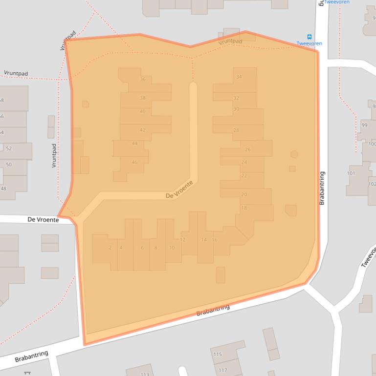 Kaart van postcodegebied 5672TM.