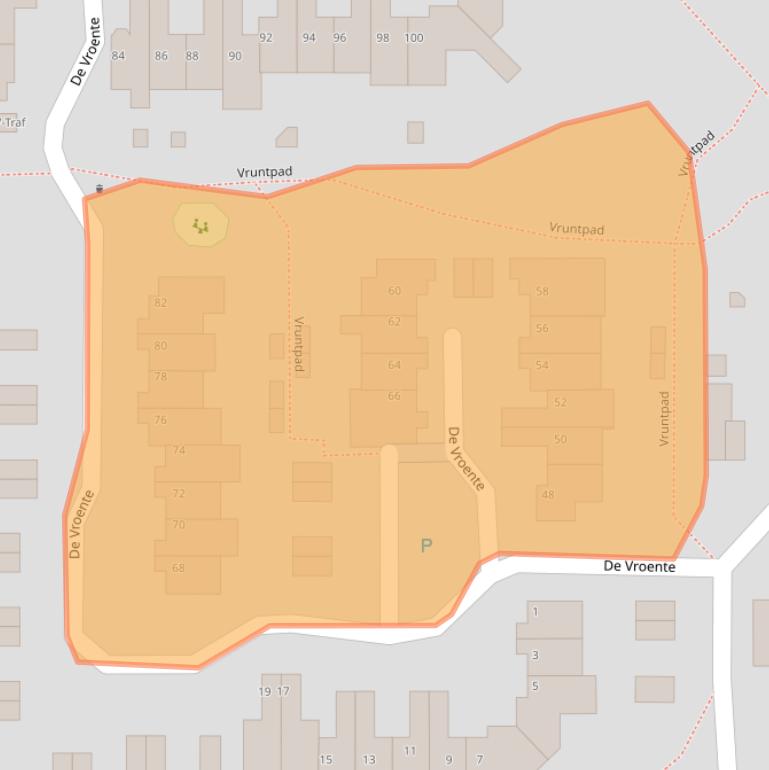 Kaart van postcodegebied 5672TN.