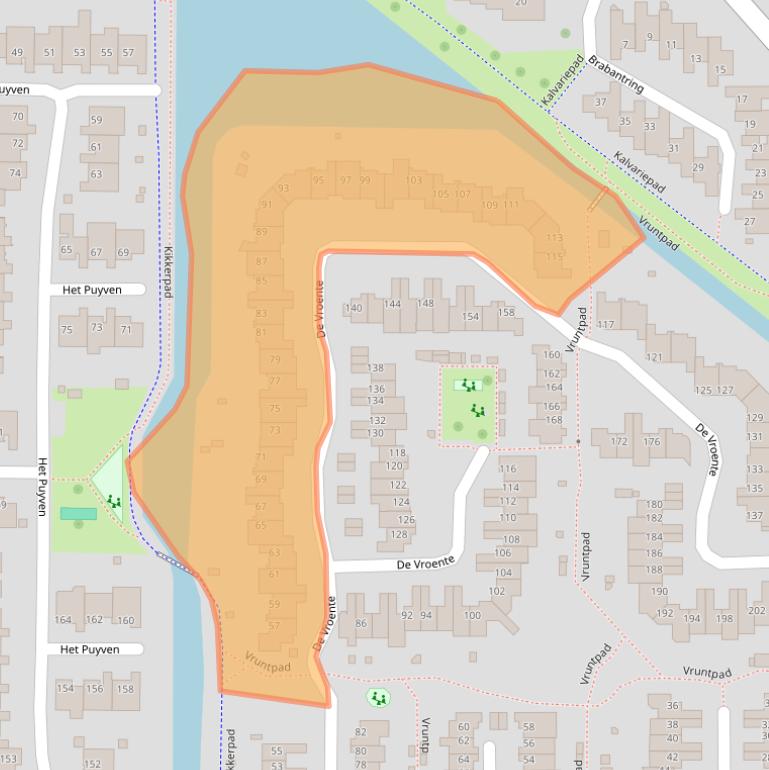 Kaart van postcodegebied 5672TV.