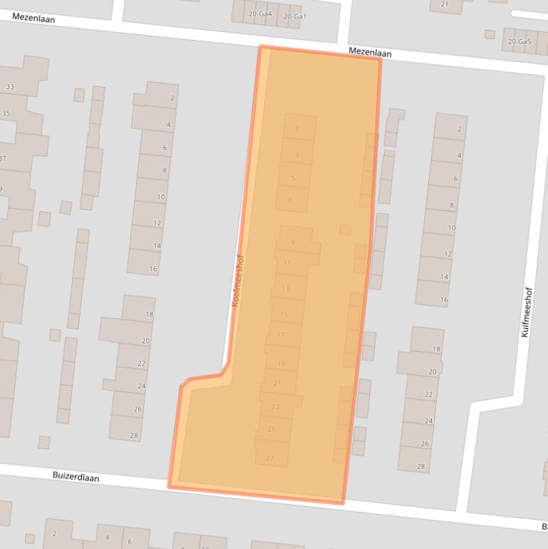 Kaart van postcodegebied 5672VP.