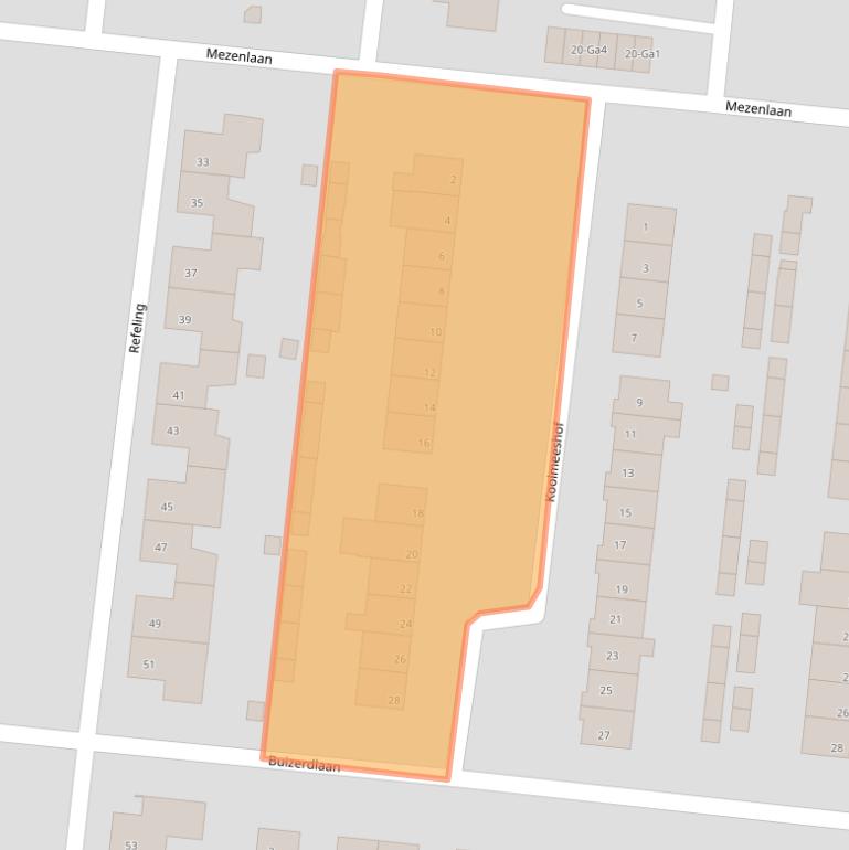 Kaart van postcodegebied 5672VR.