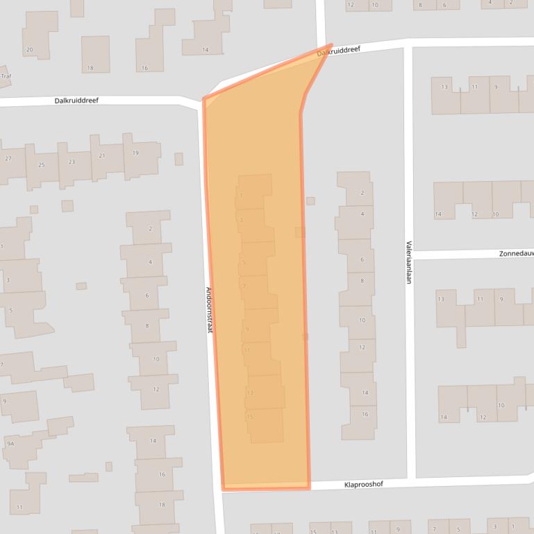 Kaart van postcodegebied 5672XA.